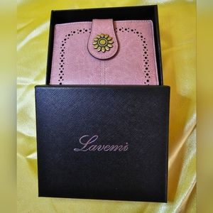 Lavemi Womens Leather Wallet Small Compact RFID Blocking Credit Card Case Purse